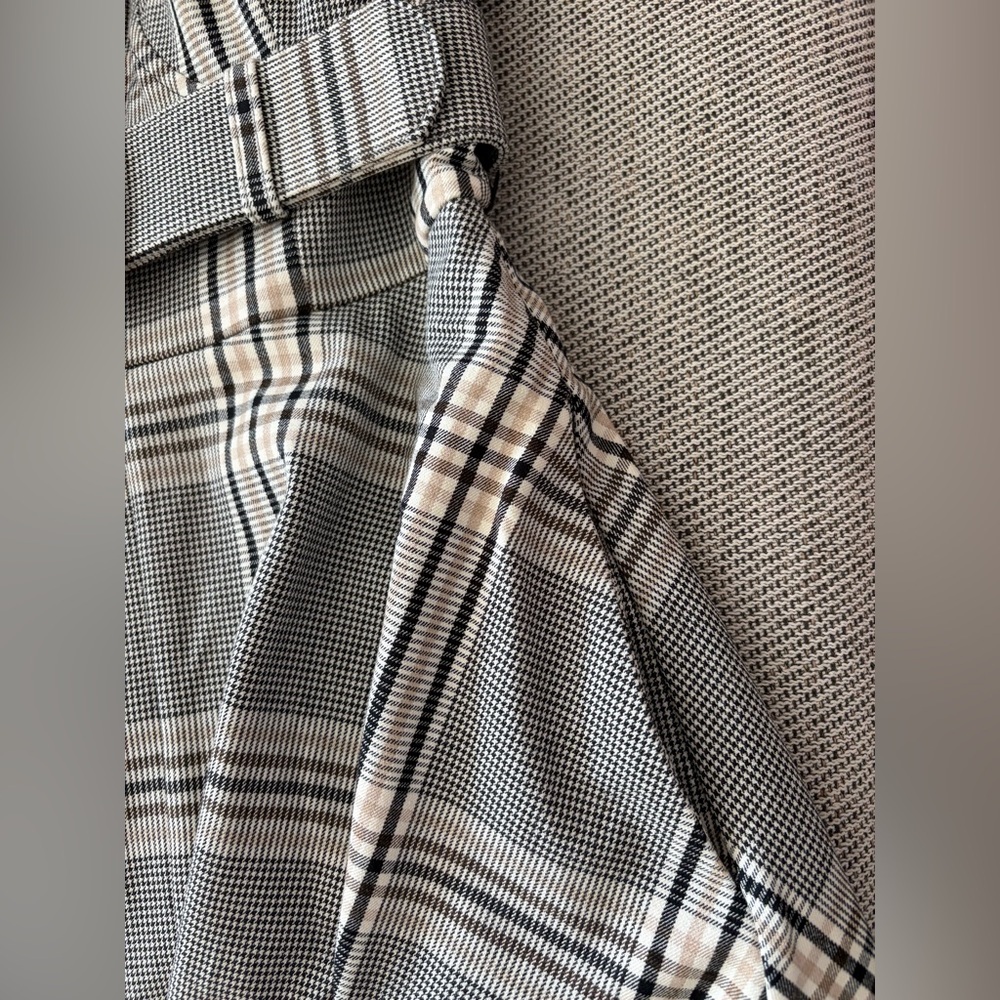 NEW Cara Cara Calypso Belt Midi Dress Raymond Plaid Gray Multi US 6 UK 10 - Picture 14 of 14